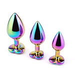 Anal Plug Adult Sex Toy,Adult Sex Toys And Games For Men Women, 3 Pack Metal Anal Plug Heart Shaped Butt Plug For Beginners Advanced Users Unisex Masturbation(Purple/S,M,L)