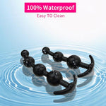 2PCS Anal Beads & Butt Plug, Silicone Anal Training Kit, Flexible Anal Bead Sex Toys with Different Size Anal Balls Prostate Massage, Anal Plugs for Men Women Couples Anus Dilator Dildo Anal Toys