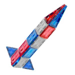 Crayola Red, White & Blue Glitter Pip Magnetic Tiles, Magnetic Kids’ Building Toys, Classroom Sensory Blocks, Stem Learning Travel Toys For Boys And Girls, 27-Piece Set