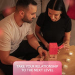 54 Pink Blocks Compatible With Jenga Game For Adults Couples For Date Night In Bedroom - Intimacy Naughty Tower With Dares & Challenges - Romantic Puzzles - Anniversary & Valentines Gifts