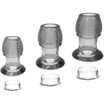 3 Piece Threaded Anal Plug For Women Adult Sex Toy For Couples Hollow Anal Toy With Lid Anal Stimulator For Women And Men Transparent Butt Plug Anal Trainer (Grey)