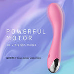 G Spot Vibrator Dildo for Vagina, Clitoral, Anal Stimulation with 10 Vibrations Modes Personal Powerful Quiet Vibrating Massager Rechargeable Waterproof Adult Sex Toy for Women, Men, Couples (Rose)