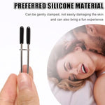 Adjustable Metal Nipple Clamps with Gourd Pendant for Couples - Non-Piercing Adult Sex Toys