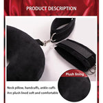 Adults Bed Restraints Sex Toys,Bondage Gear & Accessories Bdsm Toys Fuzzy Handcuffs Ankle Cuffs Pillow,Removable Tool Bondaged Kit For Couples (Pink)