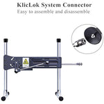 7.08" P-Spot Silicone Anal Plug With Kliclok System For Premium Sex Machine, 6.5" Insert-Able Length, Girth 5.1" Diameter 1.63" - Anal Pleasure (Black)