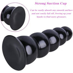 Anal Bead Butt Plug Trainer - Anal Bead Butt Plug Dildo With 5 Gradual Large Bead, Anus Dilator Anal Ball Anal Plug Prostate Massage Vaginal Anal Sex Toys For Men Women (Black)