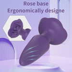 Silicone Anal Plug, Pack Of 4 Butt Plugs Training Set For Beginners Advanced Users, Prostate Sex Toys For Men,Women Couples(Purple)