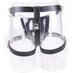 Men'S Chastity Belt Cage Devices Harness,Men'S Bdsm Adult Leather Chastity Lock Pants Underwear, Male Penis Cage Adjustable Chastity Strap Bondage Kit With Key And Lock