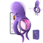 Vibrating Cock Ring With Octopus Tentacles Clitoral Stimulator,Tentacles Suction Shape Adult Sex Toys For Men Women, Couple Sex Toy With G Spot Clitoris Vibrator