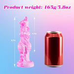 6 Inch Silicone Small Wolf Dog Knot Dildo Alien For Beginner, 5 Inch Animal Furry Canine Anal Dildo With Suction Cup, Realistic Monster Fantasy Dildos Anal Plug For Strap On Sex Toy For Women Men Pink