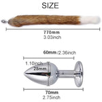 30.3 Inch Fox Animal Costume Tail Faux Fur Wolf Butt Tail Long Anal Butt Plug Fox Cat Butt Plug Furry Plush Tail Plug Valentines Day Cosplay