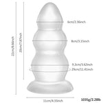 Super Huge Thick Anal Plug Large Butt Plug Set Anal Sex Toys for Women/Men Master,Strong Suction Cup Anal Opening Trainer G-Spot Dildo Butt Stretcher for Advanced Anal Player - Clear