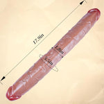 17.7 * 1.8 Inch Dual Headed Huge Movable Dildo For Men Women, Long Realistic Silicone Skin Penis Extra Large Xl Dual Glans Flexible Dildo, Thick Anal G-Spot Dildos Sex Toy For Couples Lesbian Gay Game