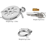 Stainless Steel Chastity Cage Flat Chastity Devices Small Cock Cage With Top Hidden Lock Design Adult Toys Sex Toys For Men Or Couples(45Mm Ring)