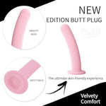 Anal Dildo Anal Plug Trainer Kit, 3 Sizes Butt Plug Training Silicone Dildo Anal Toys With Strong Suction Cup Adult Toys Prostate Vaginal G Spot Sex Toys For Men Women (Pink)