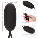 Silicone Remote Rechargeable Egg Bullet Vibrator, Waterproof And Silicone 12-Function Stimulator With Easy Retrieval Cord Adult Couple Sex Toy Black Se-0077-30-3