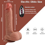 Life-Like Silicone Dildo Vibrator - Multi-Function G-Spot Dildo Vibrator With 10 Vibration Modes - Waterproof, Rechargeable, Remote Control - Ideal For Clitoral & Vaginal Stimulation