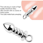 Anal Butt Plug Metal Anal Beads Dildo Prostate Massage Anal Vaginal Dilator Bdsm Sex Toys For Men Women Couple (Small(4.05 Inch))