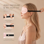 Silk Sleep Mask, Light Blocking Eye Mask for Sleeping with Adjustable Strap