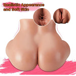 4.5Lb Brown Sex Doll Pussy Ass Male Masturbator With Vagina&Anal Double Tunnel, Sex Toys For Men Realistic 3D Textured Stroker, Lifelike Butt Adult Toys For Masturbation