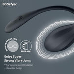 Ribbed Petal Connect App Vibrator Sex Toy | Adult Toys for Women | Wearable Vibrator + APP | Vibrating Sexual Pleasure Device | Stimulation Vibrators | Woman Sextoy (Black)
