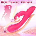 G Spot Vibrator Sex Toys - 2 In 1 Rabbit Vibrators Female Sex Toy For Clitoral G Spot Stimulator, Waterproof Nipple Clitoral Anal Dildo With 10 * 10 Powerful Vibrations, Sex Toys For Women Couples
