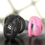Micro Chastity Cage Male Cock Cage Small Chastity Cage Chastity Devices Sissy Penis Cage For Men Flat Plastic Bdsm Cage A601 (Ultra-Micro,Bending Ring)