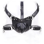 Bdsm Men'S Chastity Belt Chastity Devices Harness Men'S Bondage Leather Chastity Lock Pants Underwear, Fetish Bed Restraints G-String Slave Erotic Chastity Penis Cage With Key & Lock