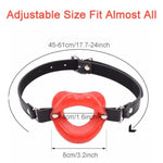 Sexy Open Mounth Gag, Silicone Lips Ball Gag For Bed Sex Play, O Ring Bdsm Gag Sex Bondage Gags & Muzzles, Mouth Sex Toy Gag Sex Accessories For Adults Couples Oral, Red