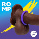 ROMP Remix Penis Ring Set | 3 Different Sized Cock Rings for Long Lasting Stronger Erections | Adult Sex Toys for Men & Couples Pleasure | Stretchy Silicone Stimulation Device | Waterproof | Purple