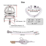 Male Chastity Virginity Lock Ergonomic Design Cock Cage With Tube K1045 (45Mm M Size)