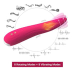 8 Rotating & Vibrating Adult Sex Toys, Powerful Vibrator Sex Toy For Woman Couple