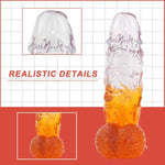 10.23 Inch Clear Thick Dildos Sex Toy-Realistic G-spot Dildo with Suction Cup for Hand-Free Play, Huge Monster Penis, Big Dildo Adult Sex Toys for Women Men and Couples, Transparent