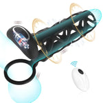 Vibrating Penis Sleeve Male Cock Rings Penis Exercise Extender Enlarge Delay Glans Ring 10 Vibration Modes Couple Vibrator For Erection Enhancement Delayed Ejaculation Sm Sex Toys