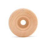 12 Pack Mini Wooden Wheels, 2 Inch Treaded Wheels for DIY Car Crafts