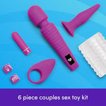 Game On Adult Sex Toy Kit for Couples, 6 Piece Set, Purple