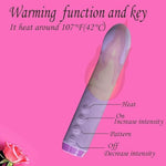 G-Spot Bullet Vibrator With Heating Function, 9 Modes And 5 Intensities Setting, Waterproof Vibrating Dildo Clitoris Nipple Vagina Stimulator, Adult Sex Toys For Women Or Couple (Purple)