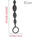 Silicone Anal Beads Butt Plug With Pull Ring,Flexible Anal Chain Butt Plug With 4 Gradual Balls And Pull Loop Prostate Massager G-Spot Stimulator Anal Training Sex Toy For Men Women