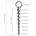 Stainless Steel Pull Bead Urethra Sound Rods/Urethral Dilator with Removable Grommets, Smooth Penis Plug Sex Toys - Catheters & Sounds for Men, Women (M)
