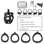 Male Chastity Device, With 4 Sizes Upgraded Ergonomic Comfortable Double Curved Arc Shape Rings For Penis Exercise, Bondage Restraint Kit For Sex Play, Sex Toy For Couples (Nub)