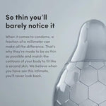 Ultra-Thin Condoms For Maximum Sensitivity - Unique Hexagon Shape For A Stronger And Barely-There Feeling - Lightly Lubricated Natural Latex Condoms - 2 Pack, 16 Count