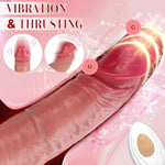 Thrusting Dildo Vibrator Sex Toys, 10" Realistic Dildos Sex Machine With 9 Thrusting & Wiggle-Vibration For G Spot Vagina Anal Stimulator Sex Pleasure, Women Adult Sex Toys & Games Female Couples