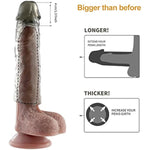 10 Inch Purple Horse Dildo + 3 Pcs Stretchy Reusable Pen Is Sleeve Extender