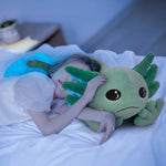 Giant Axolotl Plush Stuffed Animal With 4 Babies Inside, 31.5" Glow In The Dark Axolotl Pillow For Girl Boy Kid, Soft Long Salamander Plushies Toy For Birthday Party Gifts, Green