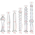 Glass Butt Plug Anal Plug Dildo Crystal G-Spot Vagina Progressive Anal Beads Sm Masturbation Vibrador Sex Toys For Couples (F)