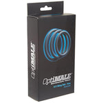 Doc Johnson OptiMALE 3 C-Ring Set for Men - Thin Stretchy Silicone Rings in Slate