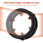 3 Piece Silicone Penis Ring Bondage Set, Spikes Cock Rings, Penis Restraint Ring, Chastity Ring Lock, Chastity Belt, Penis Lock, Sm Adult Men Cock Restraint Chastity Devices Sex Toy