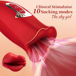 Adult Sex Toys Mouth Sucking Vibrator, 3 in 1 Finger Shaped Bullet Vibrator