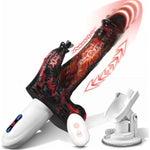 Sex Machine Thrusting Dildo With 8 Vibrating & Thrusting Modes, Remote Control Tongue-Licking Silicone Sex Toys With Strong Suction Cup For Hands-Free Play (Red & Black)