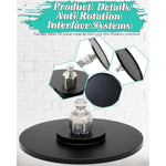 4.5" Large Suction Cup Adapter With Anti-Rotation For Universal Sucker Dildo Holder Diameter Lower 115Mm (12Cm Black Sucker)